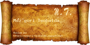 Mágori Teobalda névjegykártya